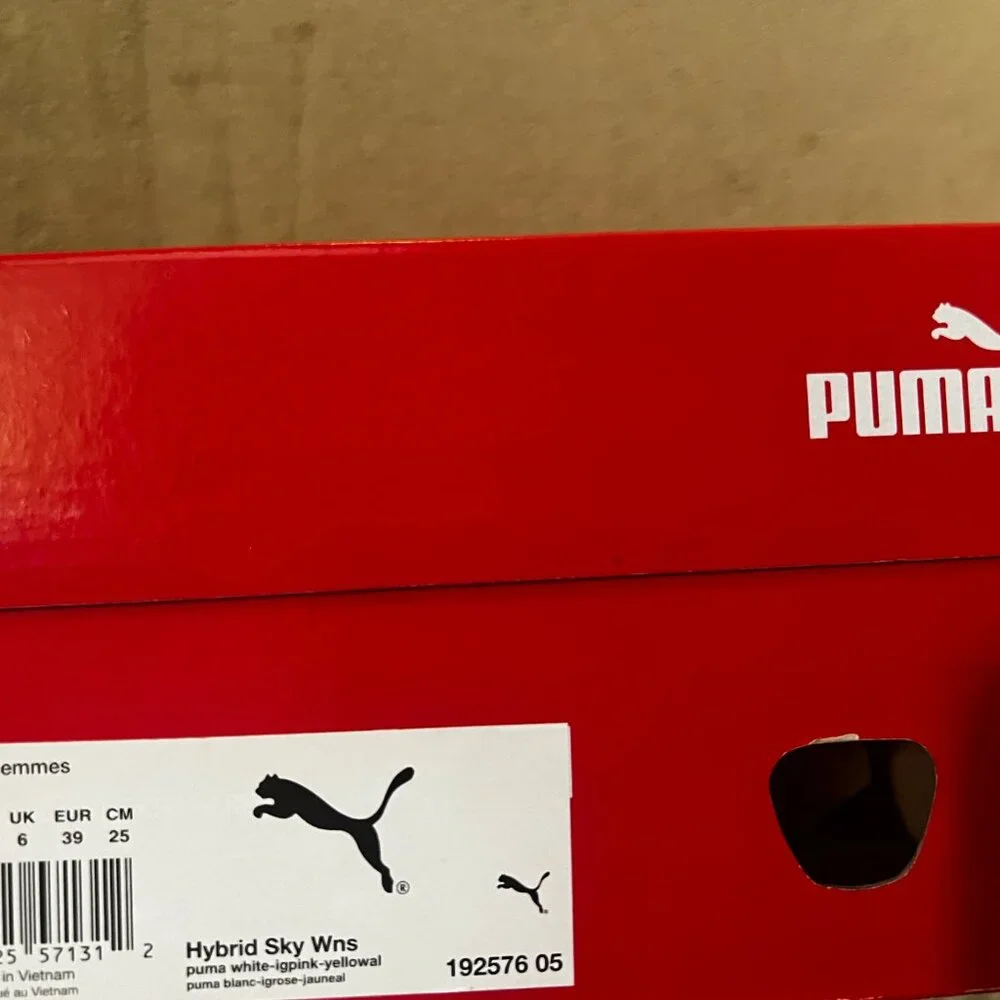 NIB PUMA Women 8.5‎ Hybrid Sky White Pink Yellow 192576-05